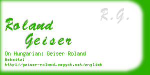 roland geiser business card